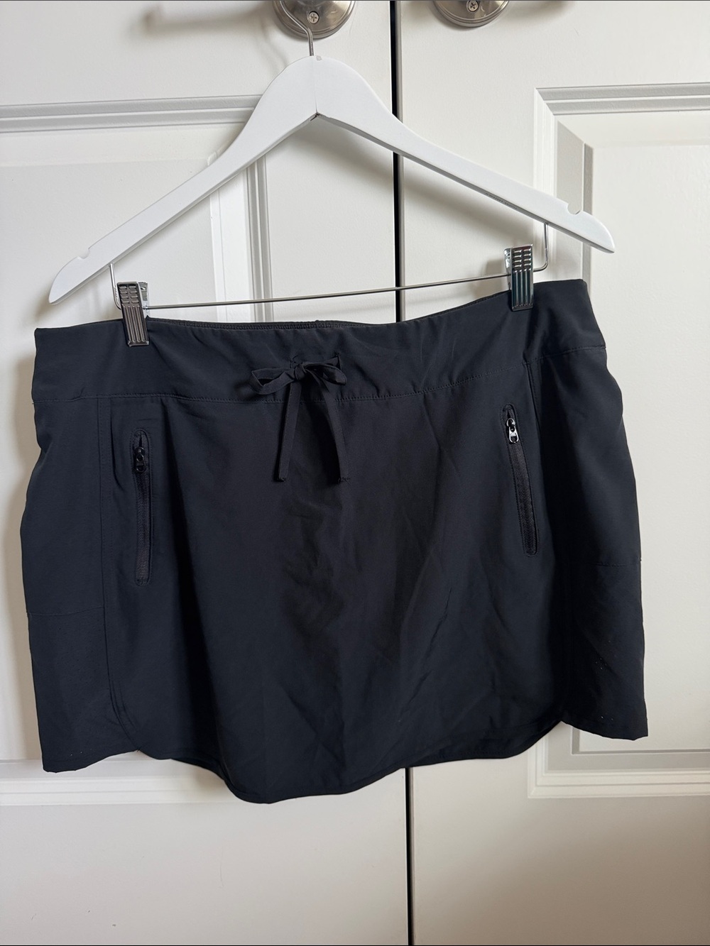 Black Magellan Skort with Zipper Pocket
